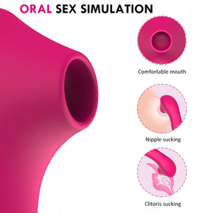 Clit Sucker Vagina Sucking Vibrator Female Clitoris Vacuum Stimulator Nipple Toy - The Gadget Shack Shop