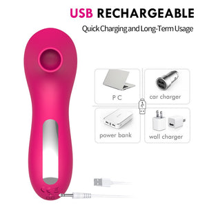 Clit Sucker Vagina Sucking Vibrator Female Clitoris Vacuum Stimulator Nipple Toy - The Gadget Shack Shop