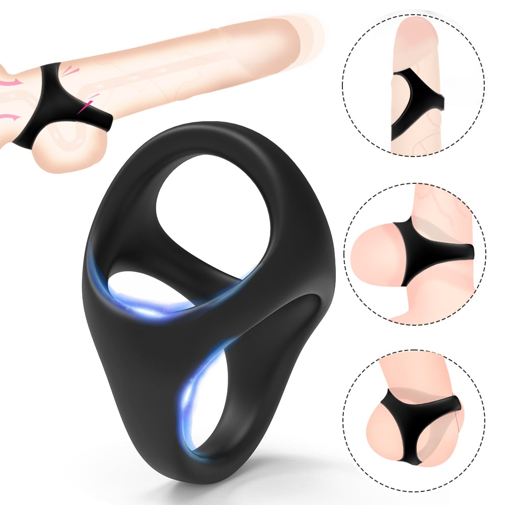 Sexy Toys for Men Delay Ejaculation Cock Ring Adult Erotic Sex Intense Clit Stimulation Couples Orgasm Man ring Penis Enlargemt - The Gadget Shack Shop