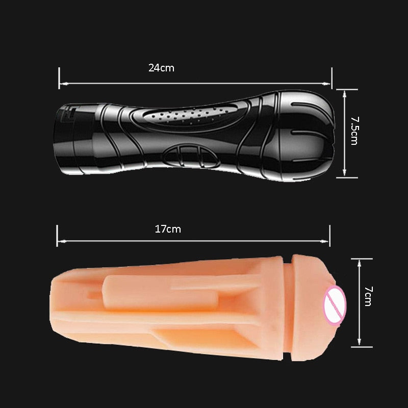 Vibrating Male Masturbation Sex Machines Toys for Men Erotic Masturbator Cup Realistic Vagina Pocket Pussy Blowjob Stroker - The Gadget Shack Shop