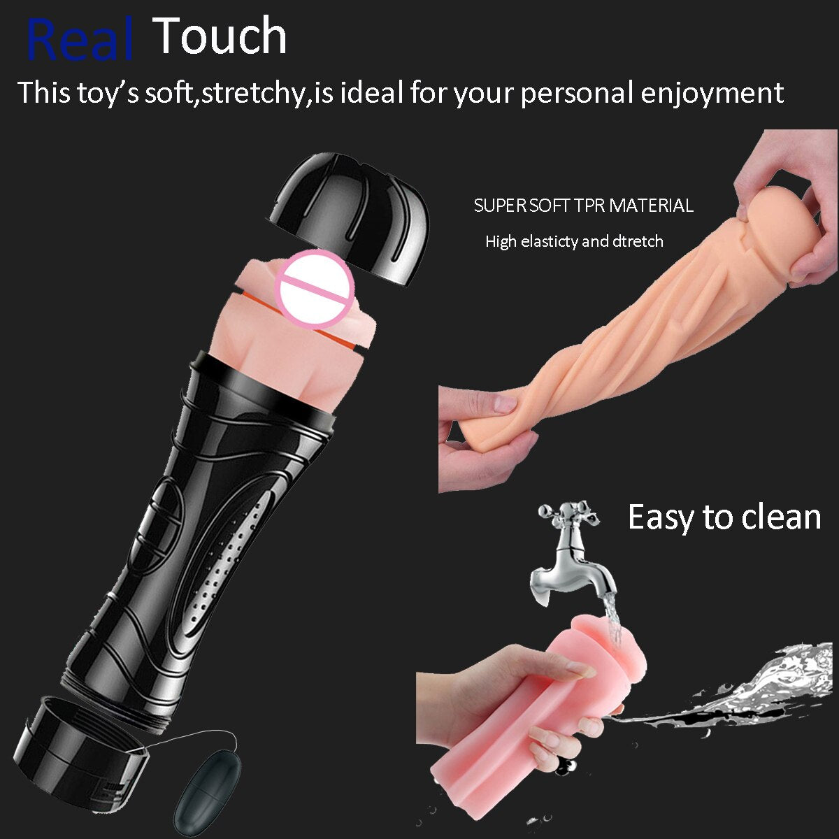 Vibrating Male Masturbation Sex Machines Toys for Men Erotic Masturbator Cup Realistic Vagina Pocket Pussy Blowjob Stroker - The Gadget Shack Shop