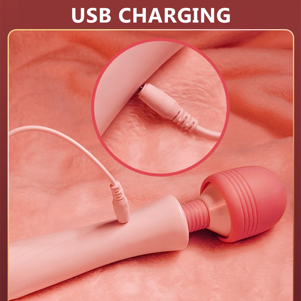 "Luxury Rechargeable Wand" - Rechargeable 10 Speed Dildo Vibrator Powerful Magic Wand Clitoris/Vagina Stimulator For Women - The Gadget Shack Shop